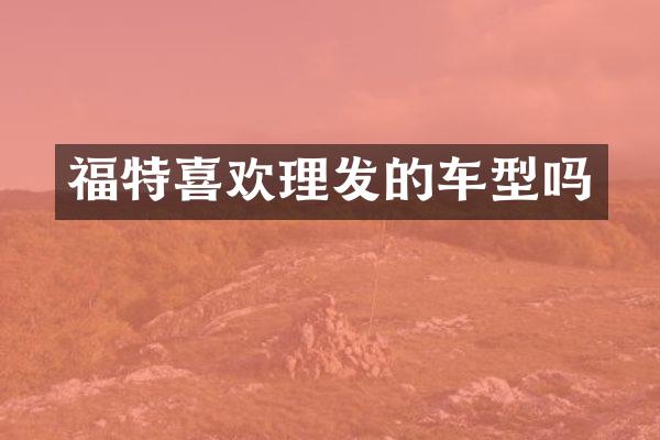 福特喜欢理发的车型吗