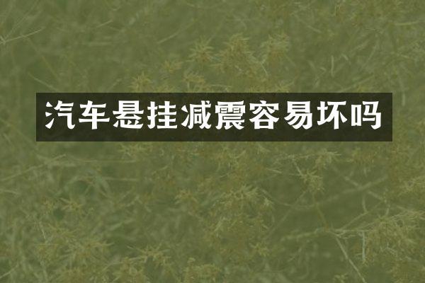 汽车悬挂减震容易坏吗