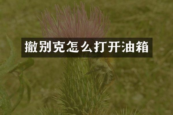 撤别克怎么打开油箱