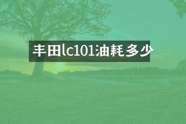 丰田lc101油耗多少