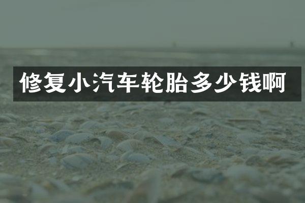 修复小汽车轮胎多少钱啊