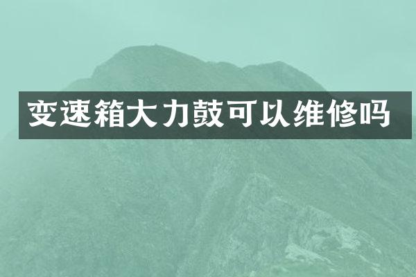 变速箱大力鼓可以维修吗