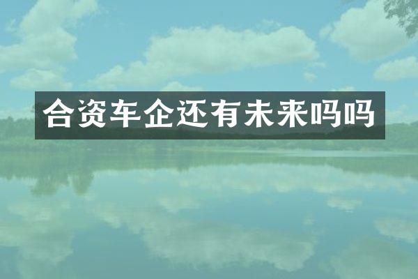 合资车企还有未来吗吗