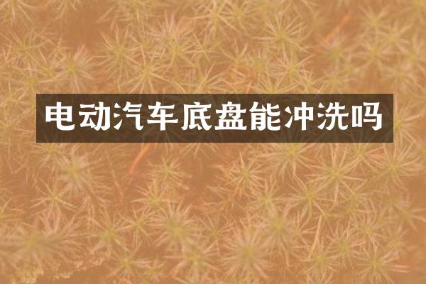 电动汽车底盘能冲洗吗
