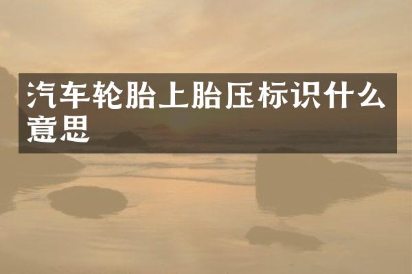 汽车轮胎上胎压标识什么意思