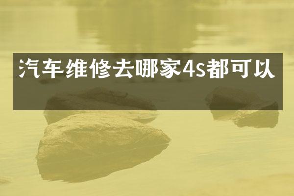 汽车维修去哪家4s都可以吗
