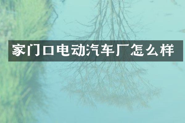 家门口电动汽车厂怎么样
