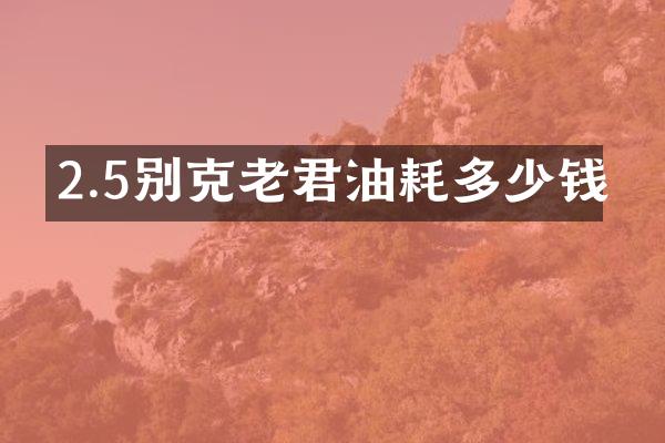 2.5别克老君油耗多少钱