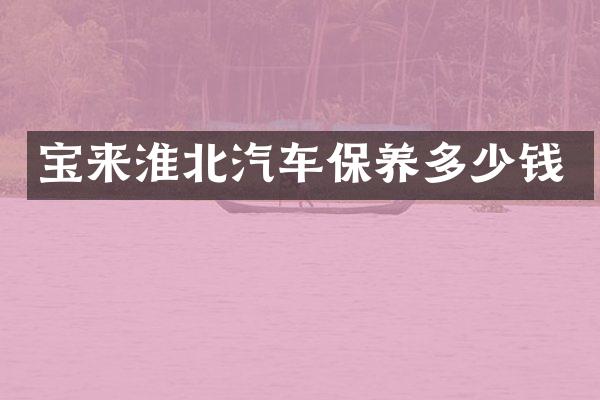 宝来淮北汽车保养多少钱
