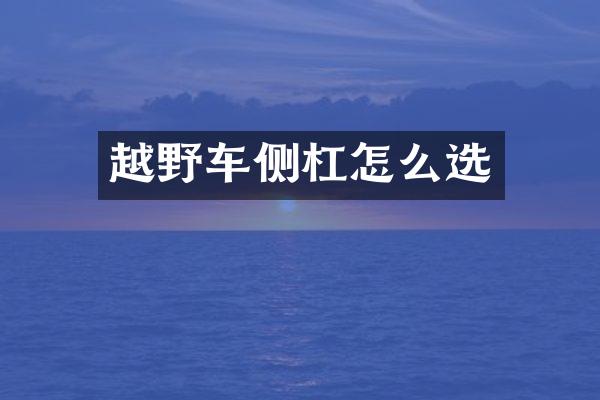 越野车侧杠怎么选