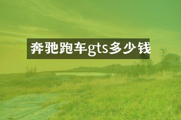 奔驰跑车gts多少钱