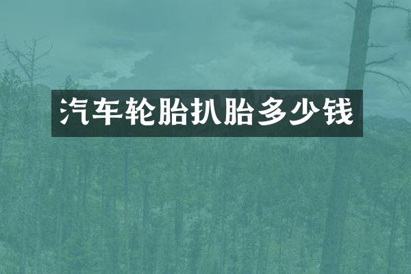 汽车轮胎扒胎多少钱
