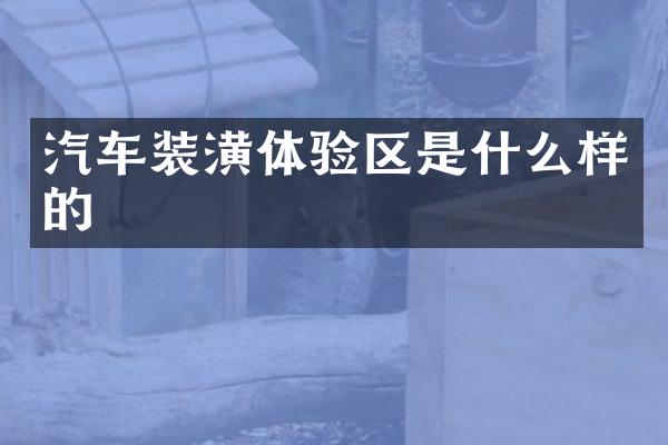 汽车装潢体验区是什么样的