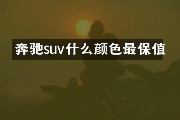奔驰suv什么颜色最保值