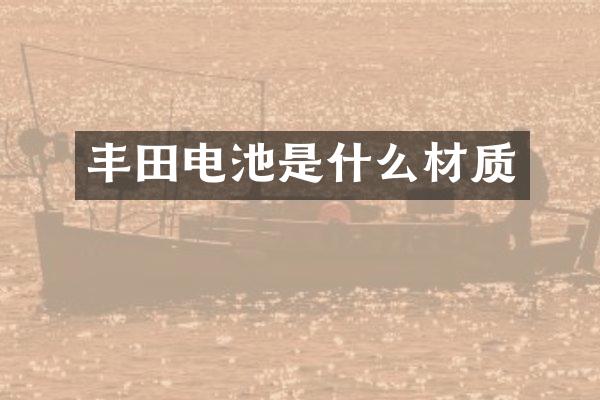 丰田电池是什么材质