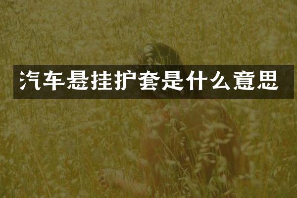 汽车悬挂护套是什么意思