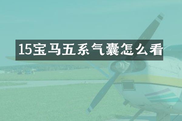 15宝马五系气囊怎么看