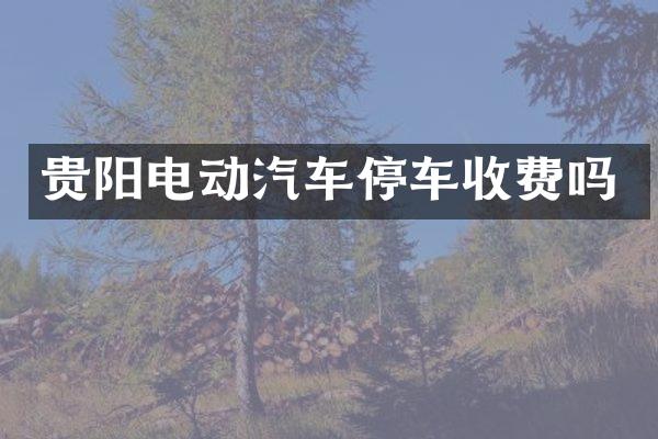 贵阳电动汽车停车收费吗