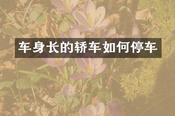 车身长的轿车如何停车