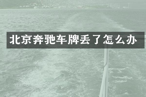 北京奔驰车牌丢了怎么办