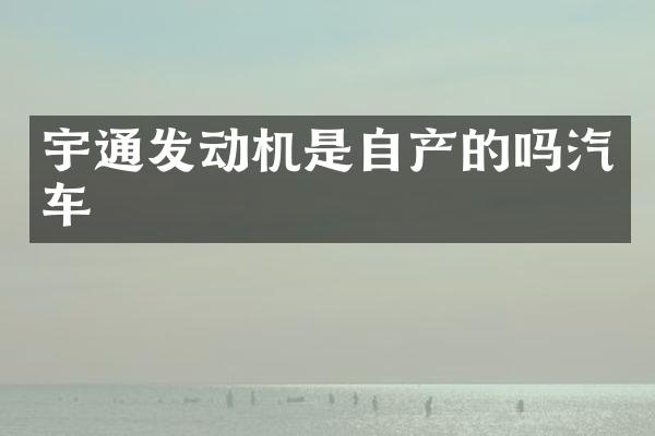 宇通发动机是自产的吗汽车