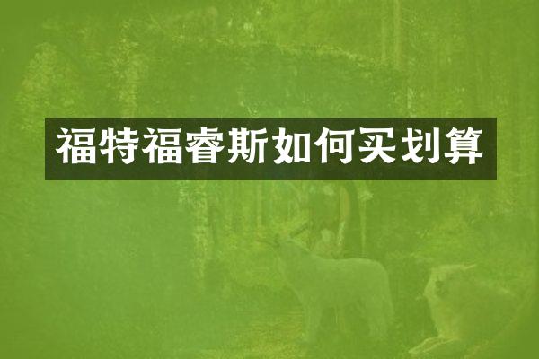 福特福睿斯如何买划算
