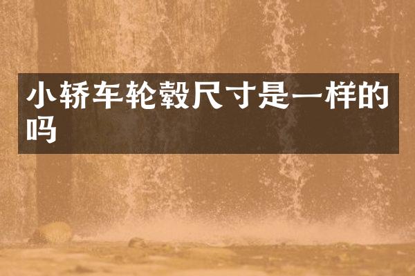 小轿车轮毂尺寸是一样的吗