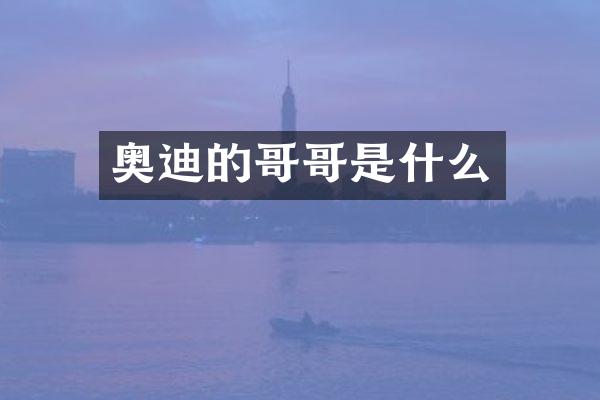 奥迪的哥哥是什么
