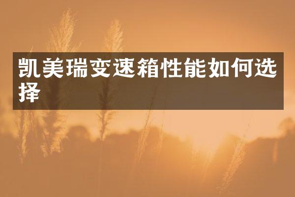 凯美瑞变速箱性能如何选择