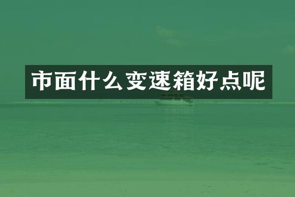 市面什么变速箱好点呢