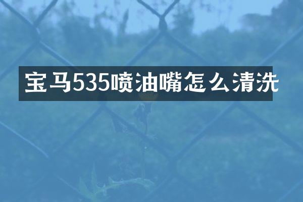 宝马535喷油嘴怎么清洗