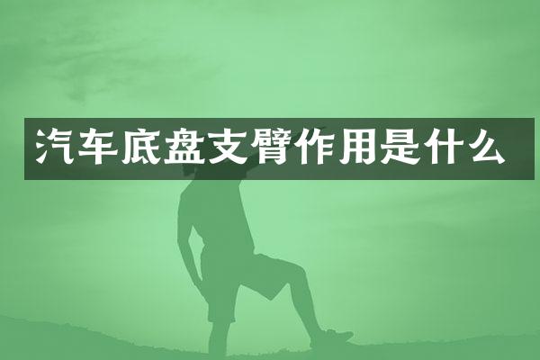 汽车底盘支臂作用是什么