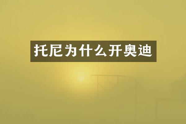 托尼为什么开奥迪