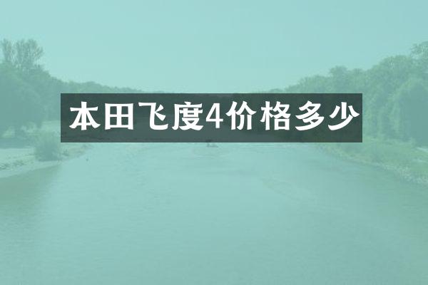本田飞度4价格多少