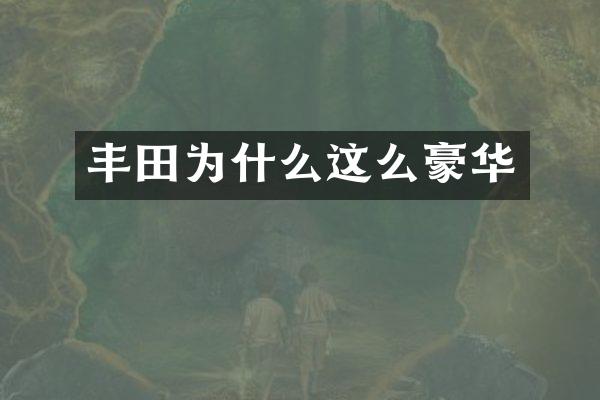 丰田为什么这么豪华