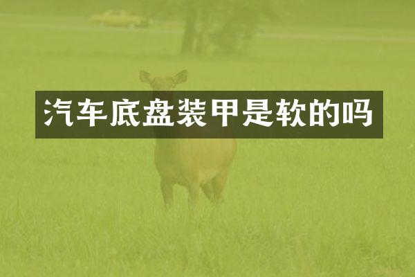 汽车底盘装甲是软的吗