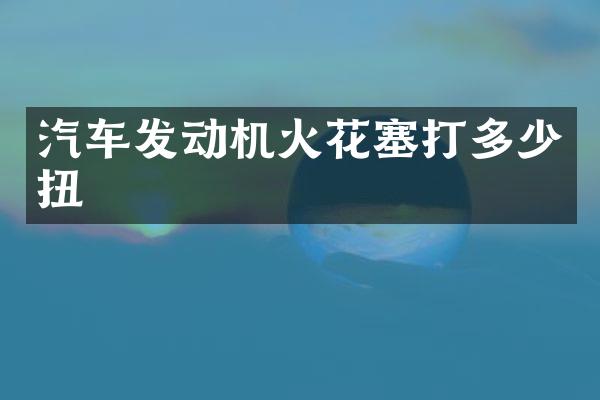汽车发动机火花塞打多少扭