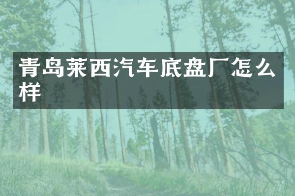 青岛莱西汽车底盘厂怎么样