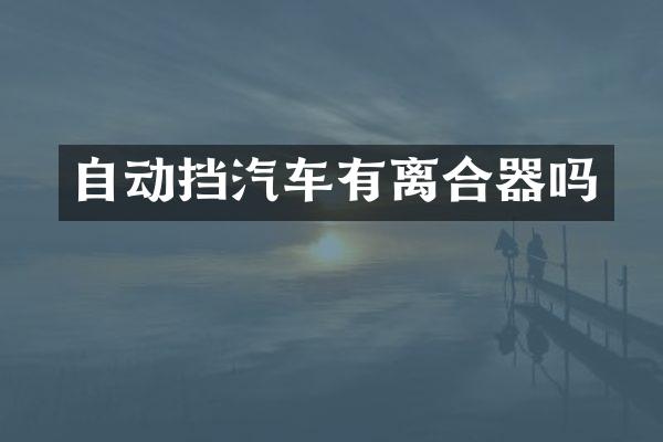 自动挡汽车有离合器吗