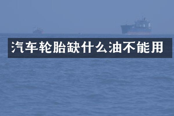 汽车轮胎缺什么油不能用