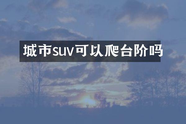 城市suv可以爬台阶吗