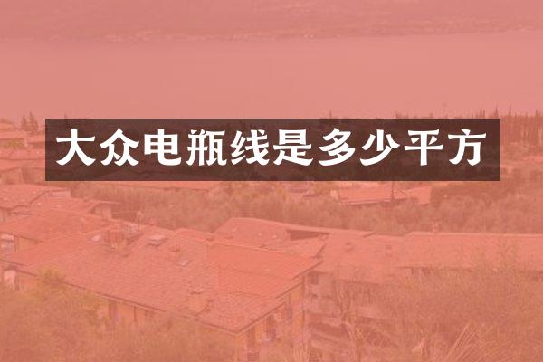 大众电瓶线是多少平方