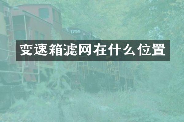 变速箱滤网在什么位置