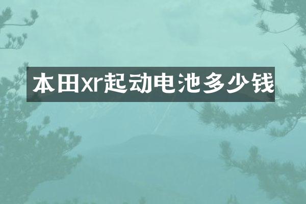 本田xr起动电池多少钱