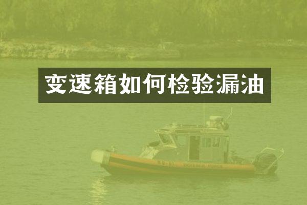 变速箱如何检验漏油