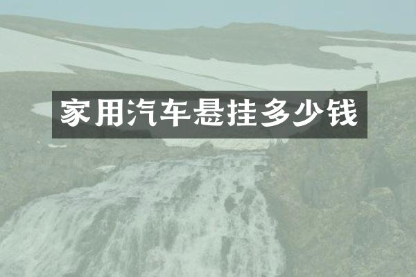 家用汽车悬挂多少钱