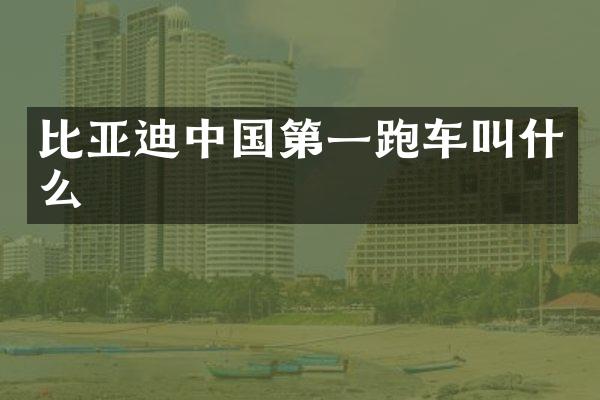 比亚迪中国第一跑车叫什么