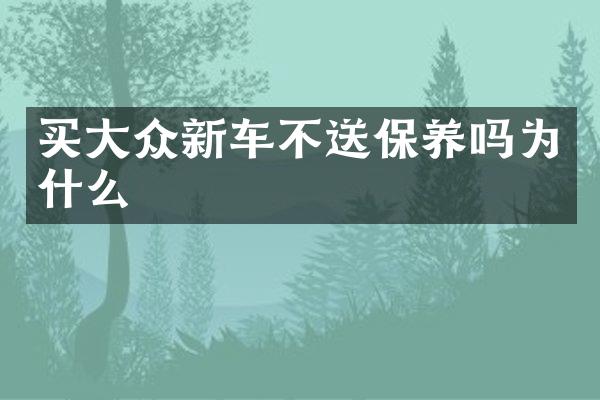 买大众新车不送保养吗为什么