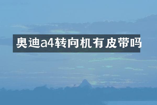 奥迪a4转向机有皮带吗