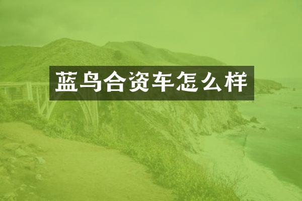 蓝鸟合资车怎么样
